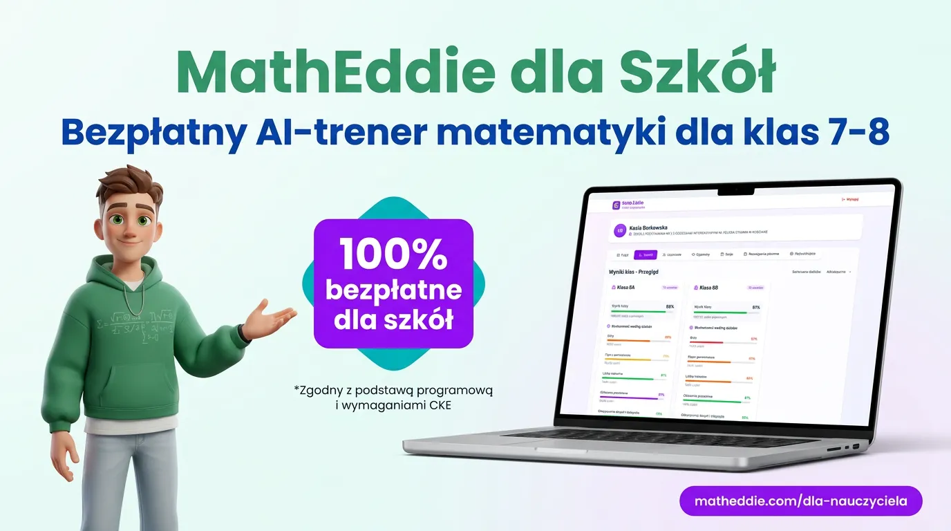 Math Eddie rusza z bezpłatnym programem dla szkół. AI-trener matematyki dla klas 7–8